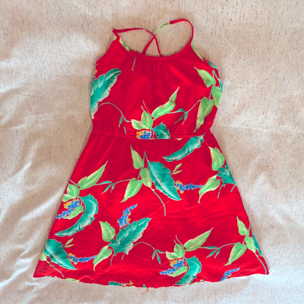 Vintage tropical print dress